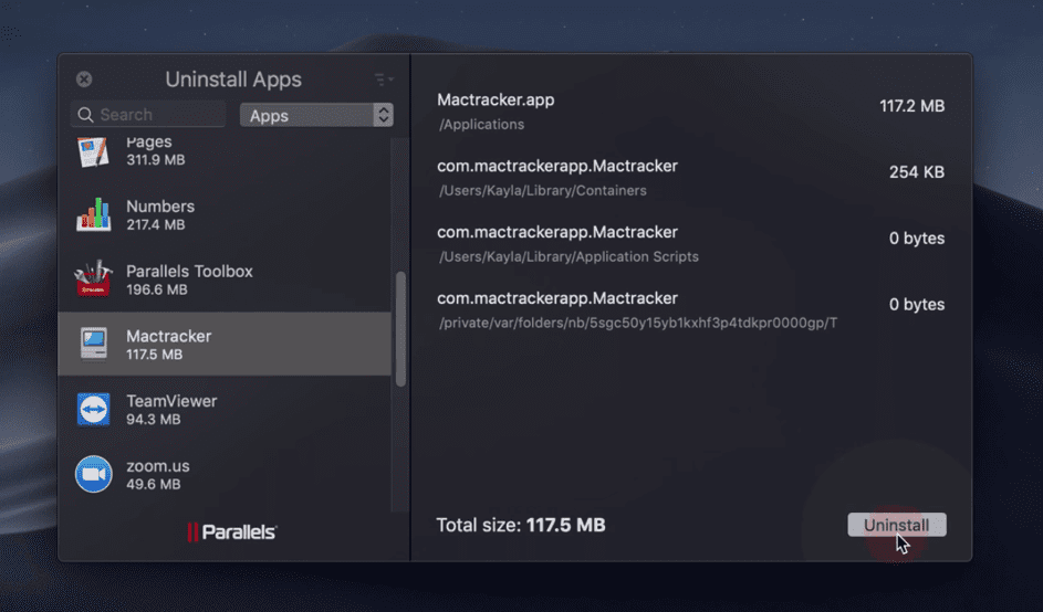 Uninstall apps on mac fully version